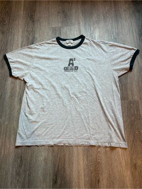 American Rag Vintage Original Gray Black Ringer Tee Men’s Sz XL Made In USA